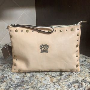Pratesi Firenze Cream Studded Crossbody/Clutch NWT